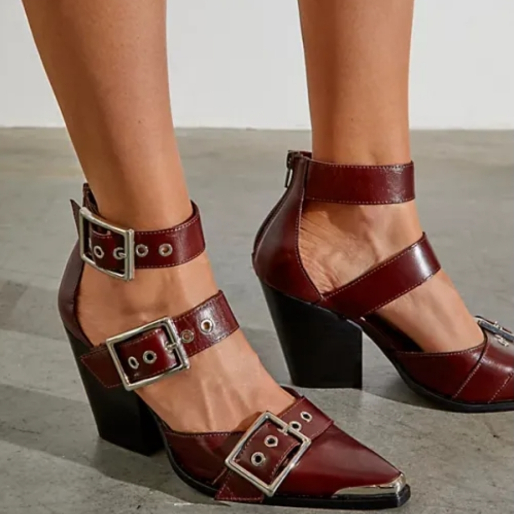 Jeffrey Campbell Hendrix Heels Burgundy/ Brown